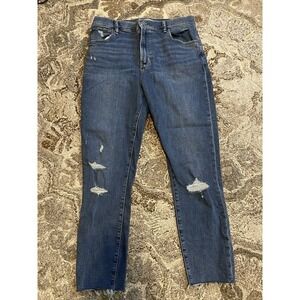 Abercrombie & Fitch Jeans Women's Size 31/12 Rise Super Skinny Ankle Distressed